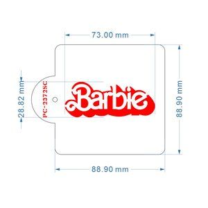 New Barbie Doll Logo Stencil